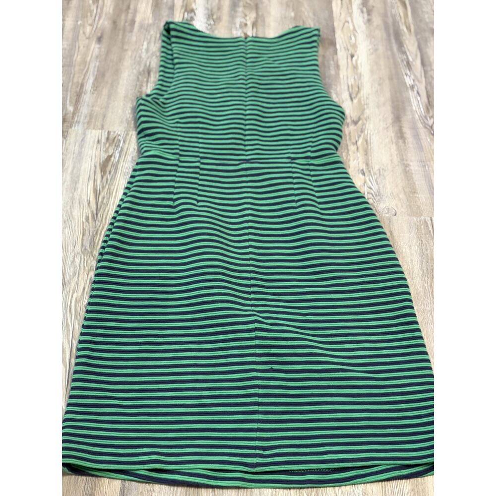 Boden Green and Navy Striped Midi Dress - Picture 5 of 7